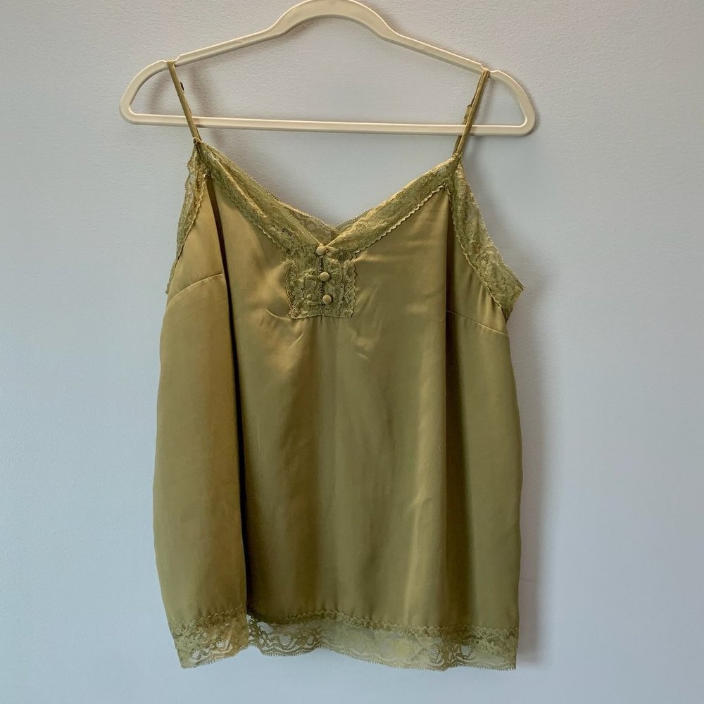 Topshop Green Camisole Blouse